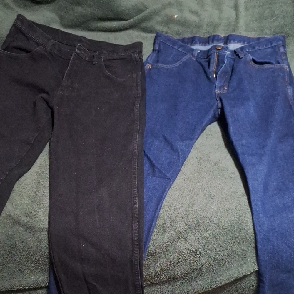 Black and Blue Denim Jeans